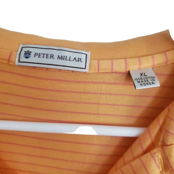 PETER MILLAR MENS STRIPE JERSEY POLO SHIRT,SIZE XL, SHORT SLEEVE - Picture 4 of 6